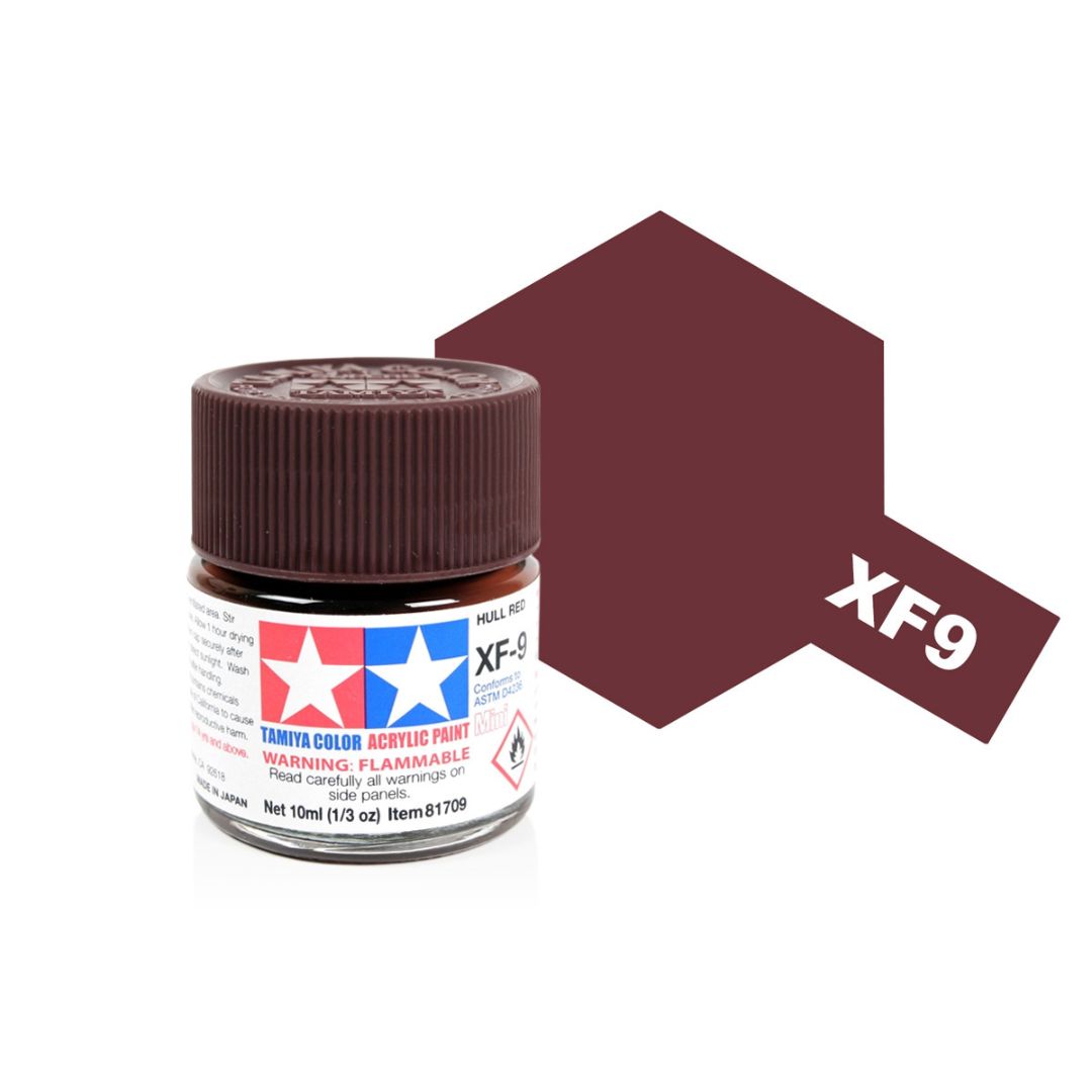 TAMIYA Acrylic Mini XF-9 Hull Red 10ml #81709