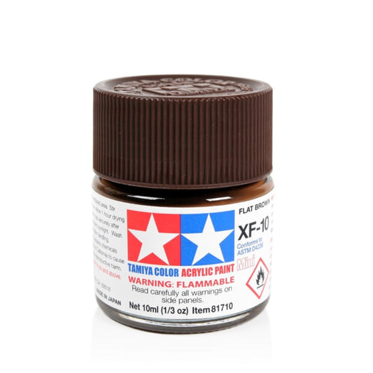 TAMIYA Acrylic Mini XF-10 Flat Brown 10ml #81710
