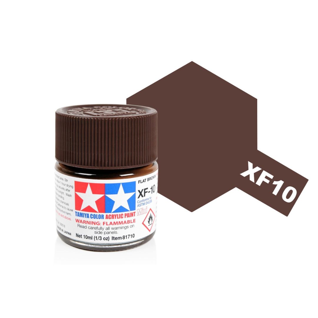 TAMIYA Acrylic Mini XF-10 Flat Brown 10ml #81710