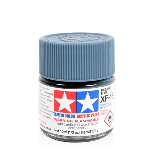 TAMIYA Acrylic Mini XF-18 Medium Blue 10ml #81718