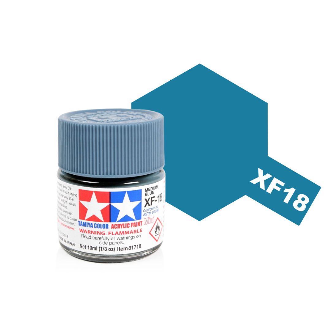 TAMIYA Acrylic Mini XF-18 Medium Blue 10ml #81718