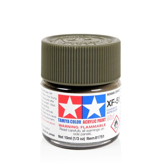 TAMIYA Acrylic Mini XF-51 Khaki Drab 10ml #81751