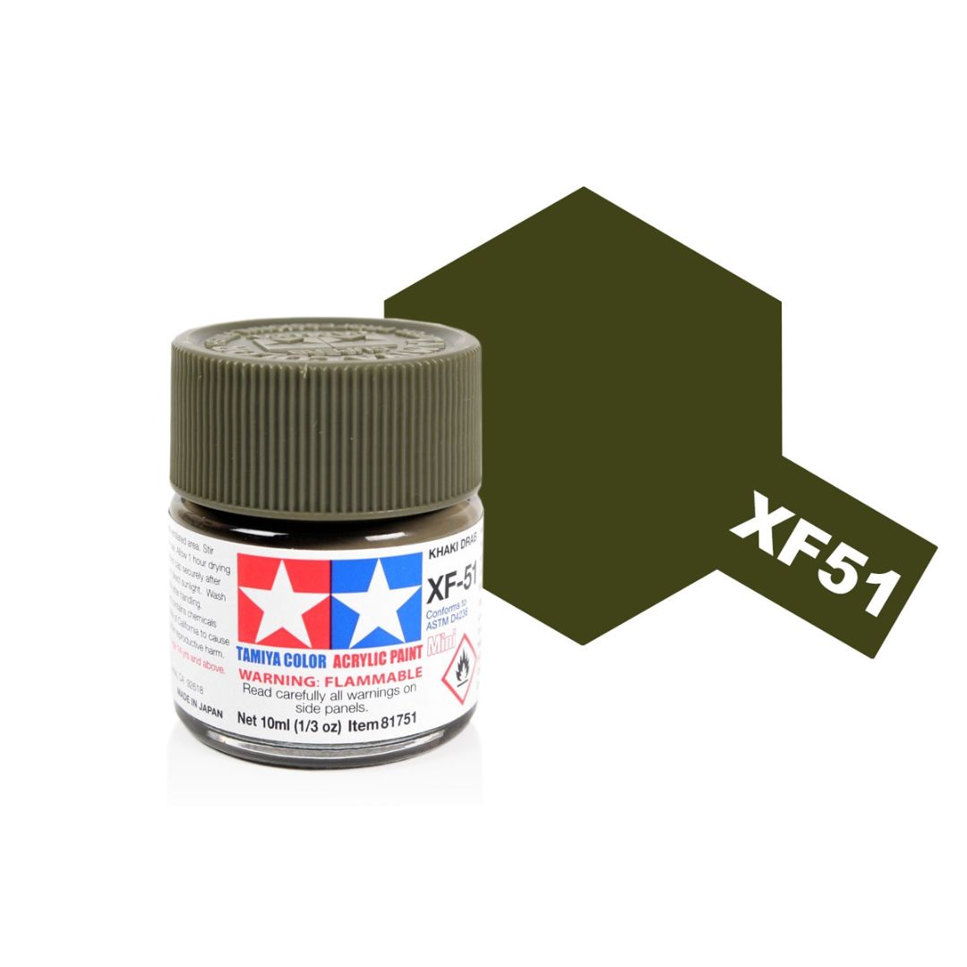 TAMIYA Acrylic Mini XF-51 Khaki Drab 10ml #81751