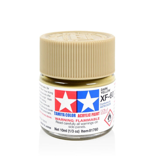 TAMIYA Acrylic Mini XF-60 Dark Yellow 10ml #81760