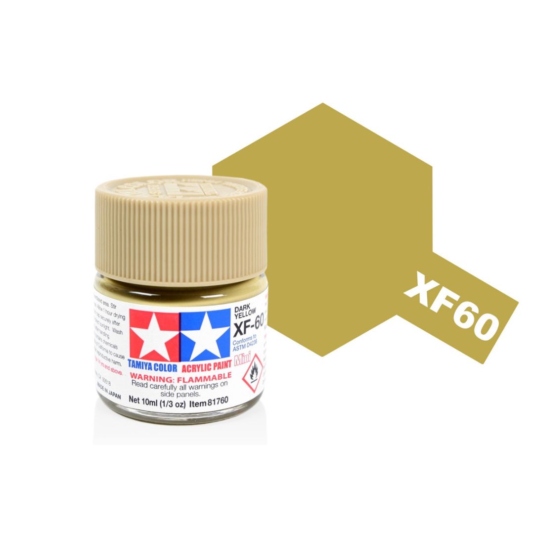 TAMIYA Acrylic Mini XF-60 Dark Yellow 10ml #81760