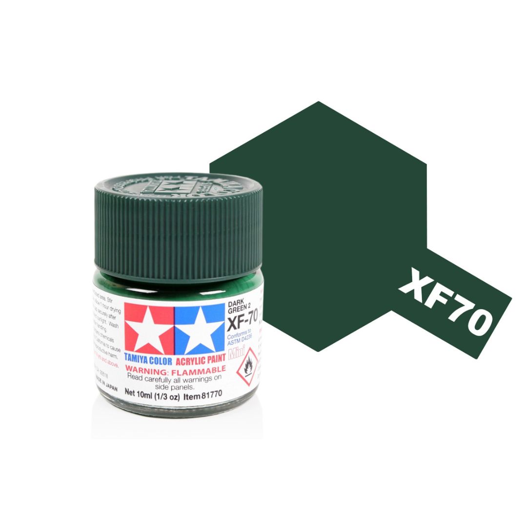 TAMIYA Acrylic Mini XF-70 Dark Green 2 (IJN) 10ml #81770