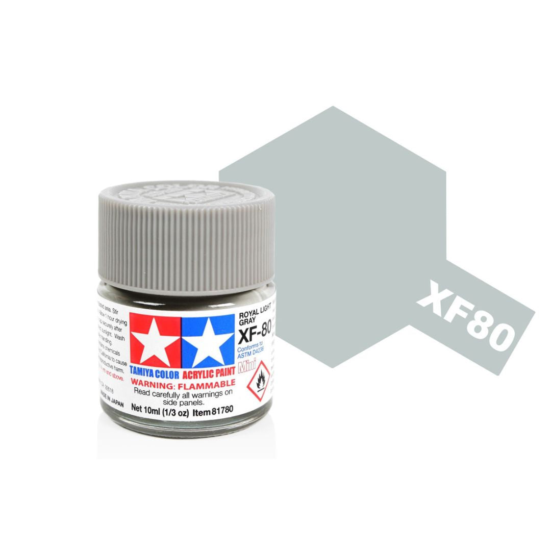 TAMIYA Acrylic Mini XF-80 Royal Light Gray / Naval Sea Grey 10ml #81780