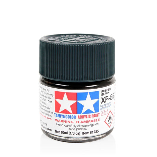 TAMIYA Acrylic Mini XF-85 Rubber Black 10ml #81785