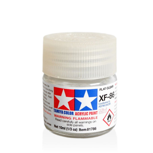 TAMIYA Acrylic Mini XF-86 Flat Clear 10ml #81786