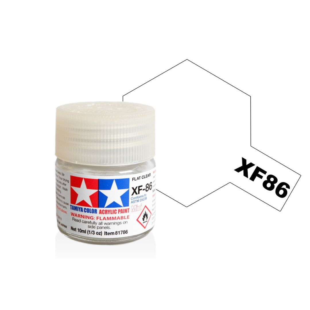 TAMIYA Acrylic Mini XF-86 Flat Clear 10ml #81786