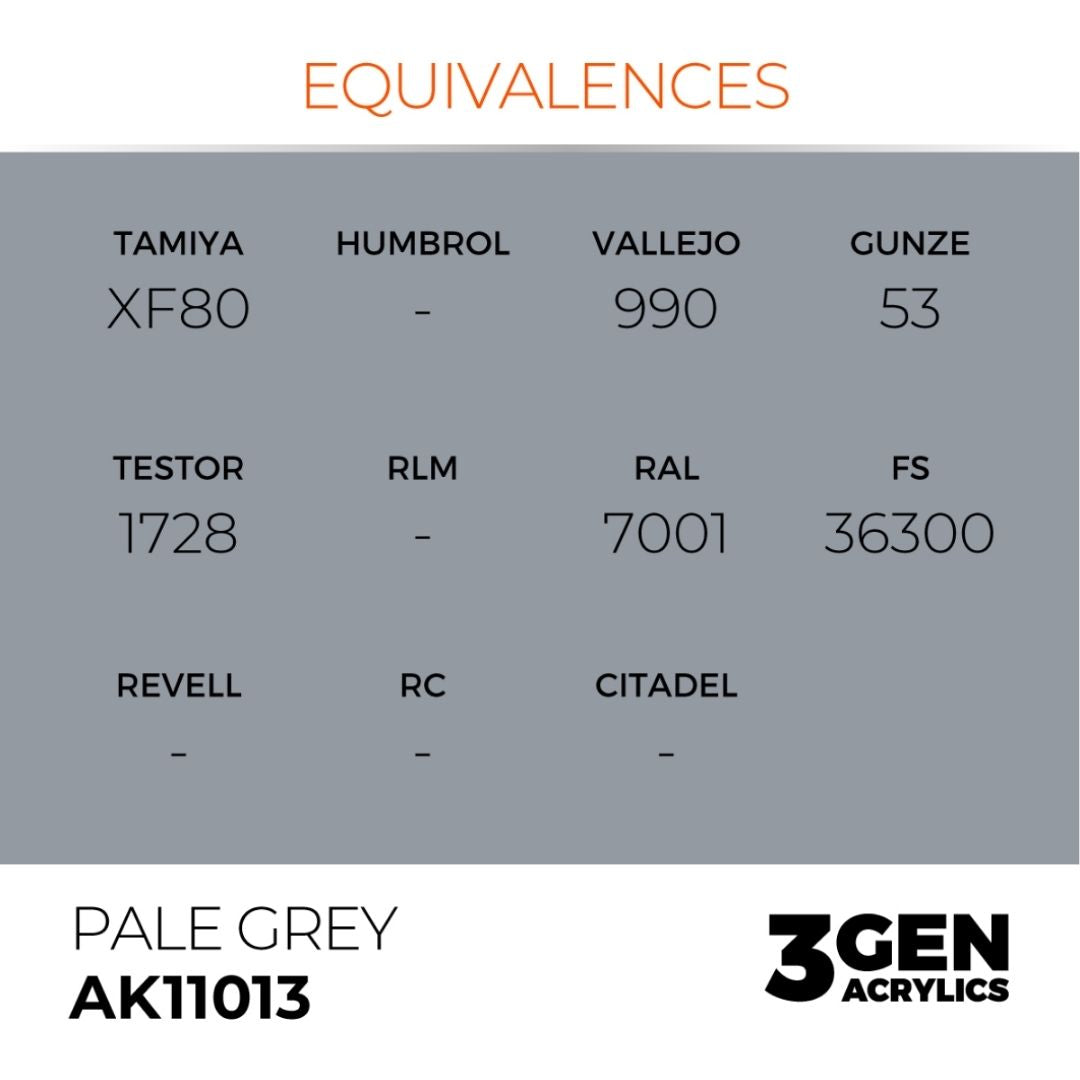 AK Interactive 3 Gen Acrylics AK11013 Pale Grey 17ml