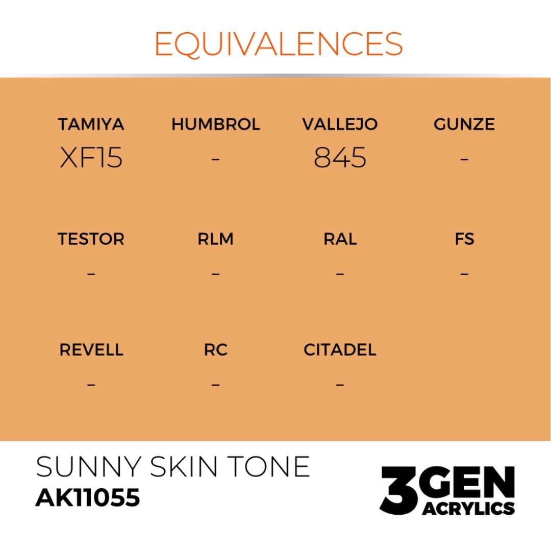 AK Interactive 3 Gen Acrylics AK11055 Sunny Skin Tone 17ml