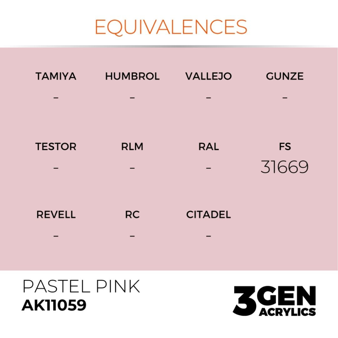 AK Interactive 3 Gen Acrylics AK11059 Pastel Pink 17ml