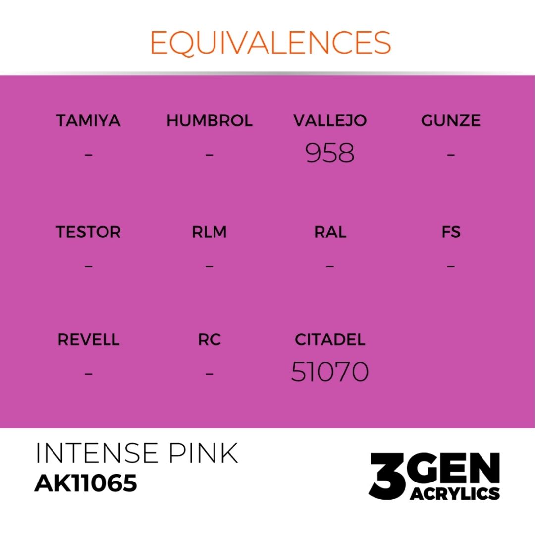 AK Interactive 3 Gen Acrylics AK11065 Intense Pink 17ml