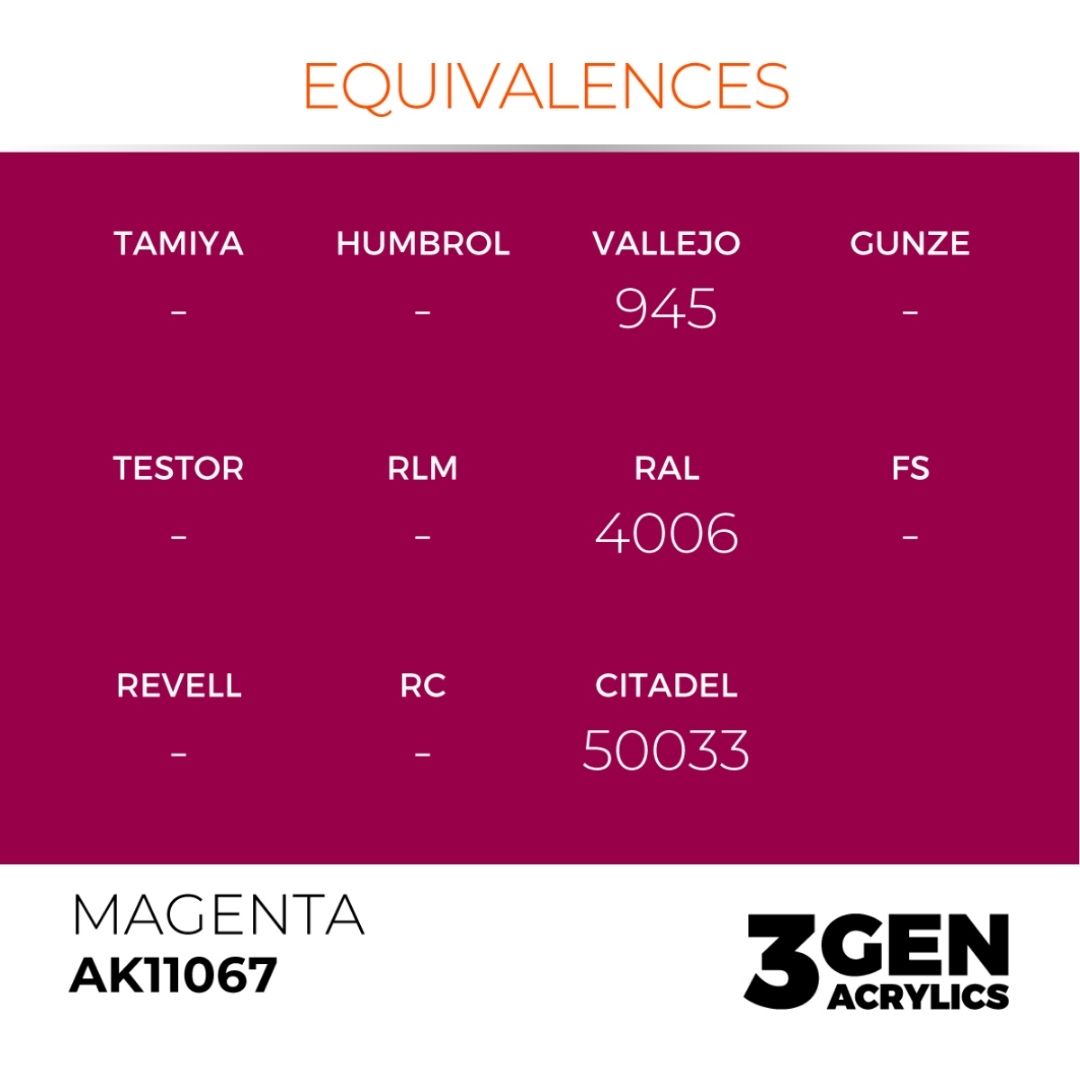 AK Interactive 3 Gen Acrylics AK11067 Magenta 17ml
