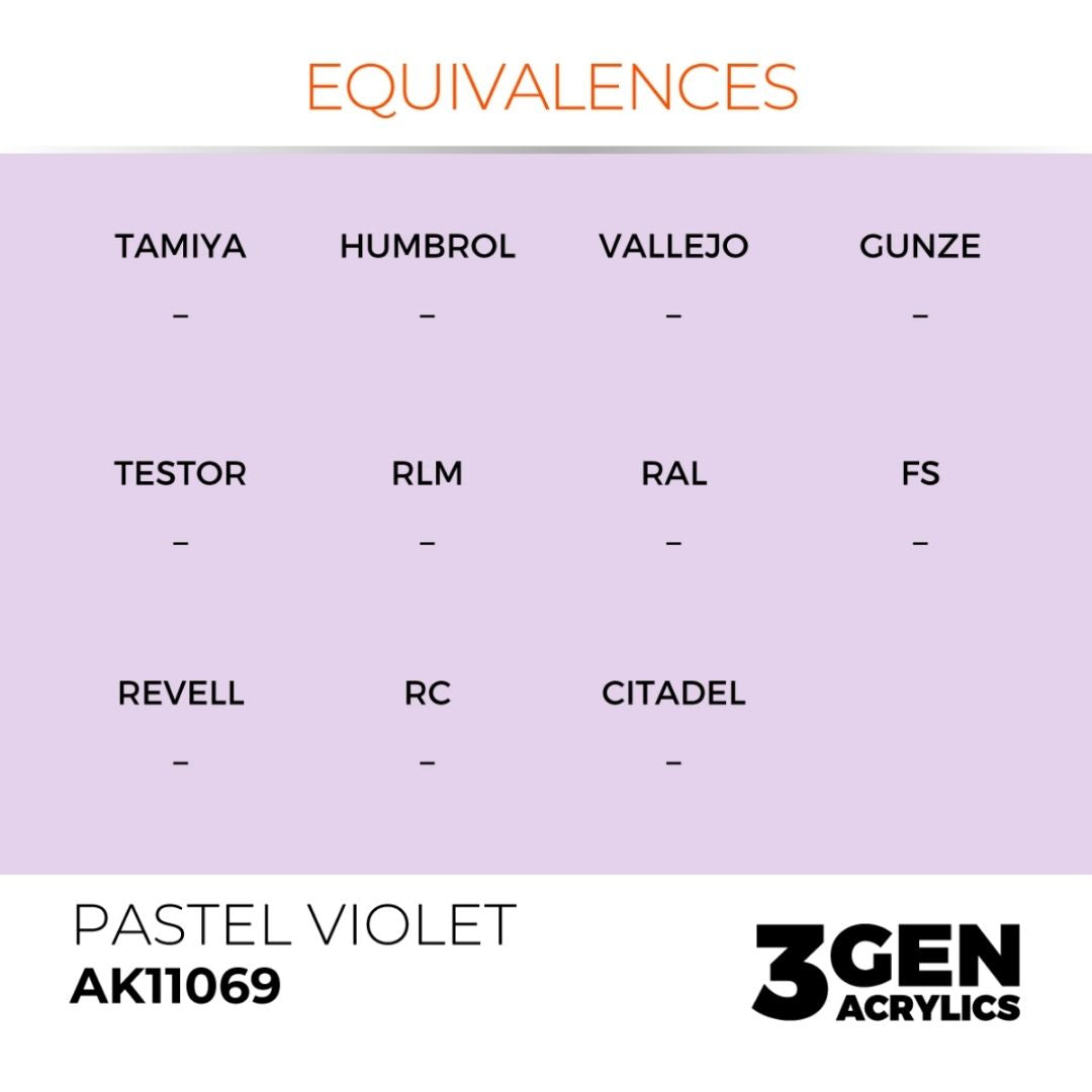 AK Interactive 3 Gen Acrylics AK11069 Pastel Violet 17ml