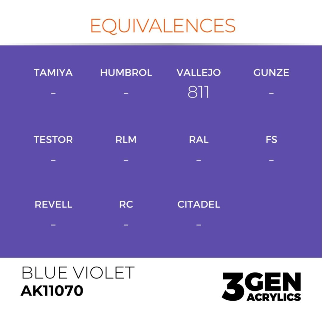 AK Interactive 3 Gen Acrylics AK11070 Blue Violet 17ml