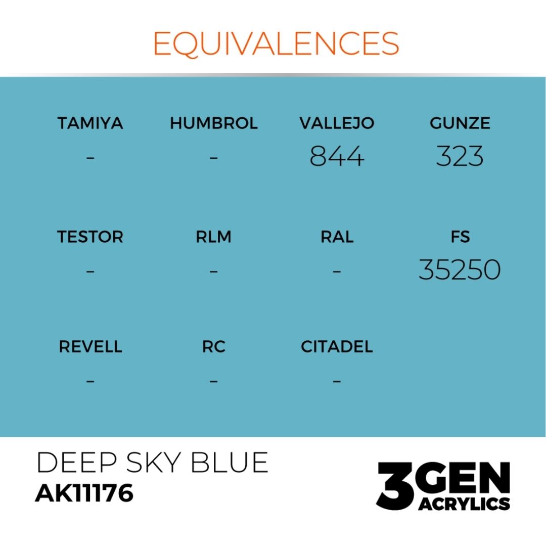 AK Interactive 3 Gen Acrylics AK11176 Deep Sky Blue 17ml
