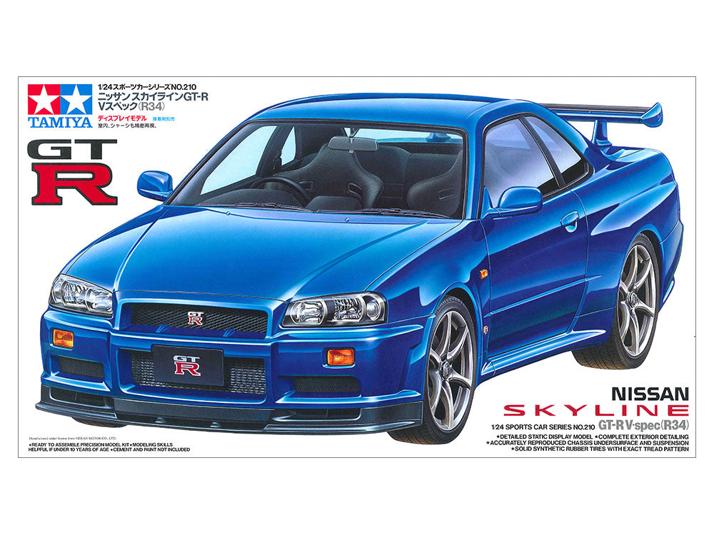 TAMIYA 1/24 Nissan Skyline Gt-R V-Spec (R34) (24210)
