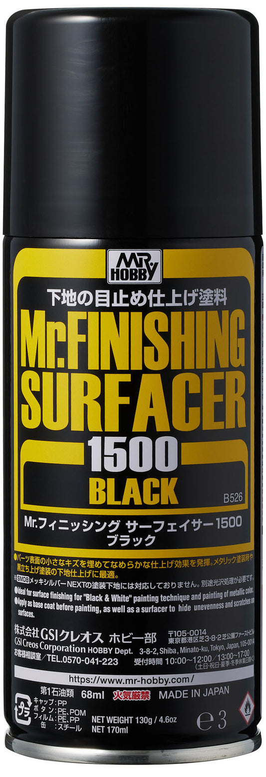 Mr Hobby B526 Mr Finishing Surfacer 1500 Black 170ml