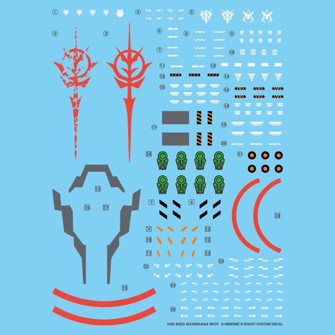 G-Rework Decal - [HG] GQUUUUUUX GMS-A RED GUNDAM