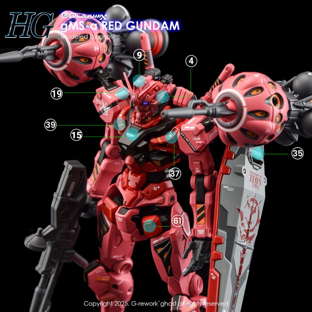 G-Rework Decal - [HG] GQUUUUUUX GMS-A RED GUNDAM