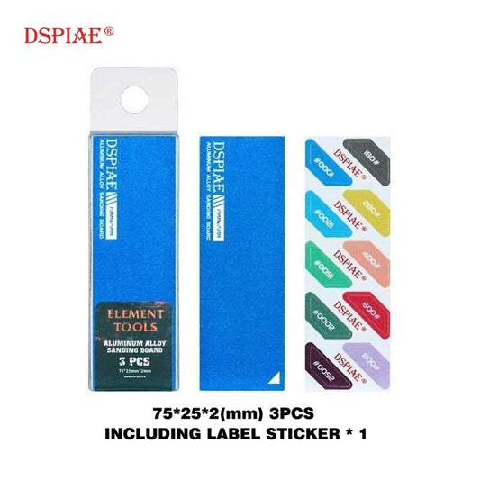 DSPIAE AS-BL25 Aluminum Alloy Sanding Board (Blue) 3 pcs