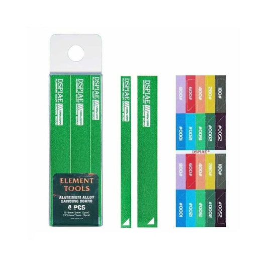 DSPIAE AS-GN15 Aluminum Alloy Sanding Board (Green) 4 pcs