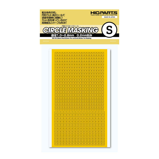 HIQPARTS CMS-S-MSK Circle Masking S 1.0-2.8 mm (1 Sheet)