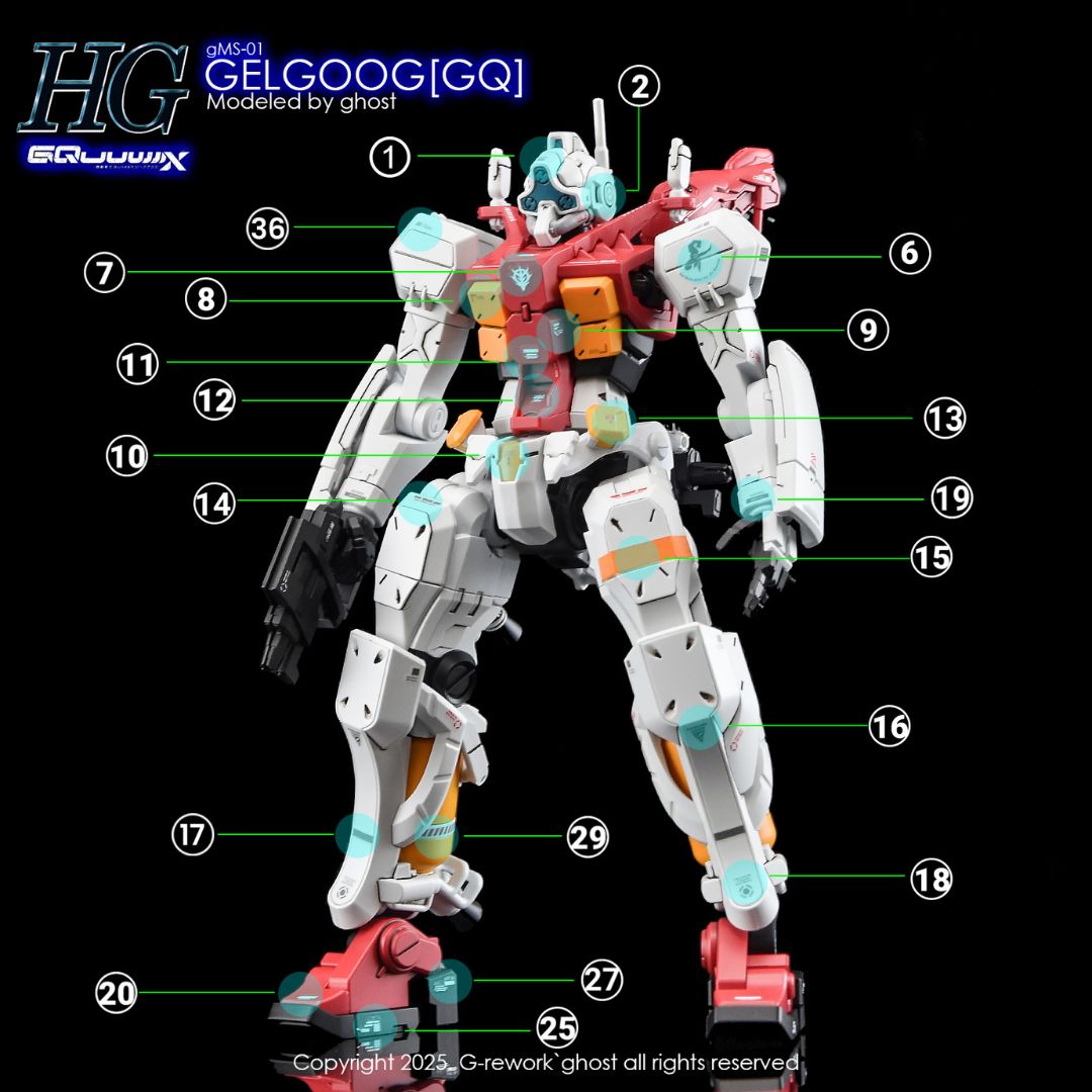 G-Rework Decal - [HG] GQUUUUUUX GMS-01 GELGOOG