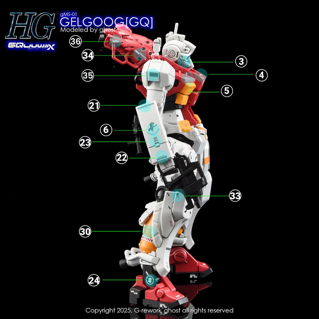 G-Rework Decal - [HG] GQUUUUUUX GMS-01 GELGOOG