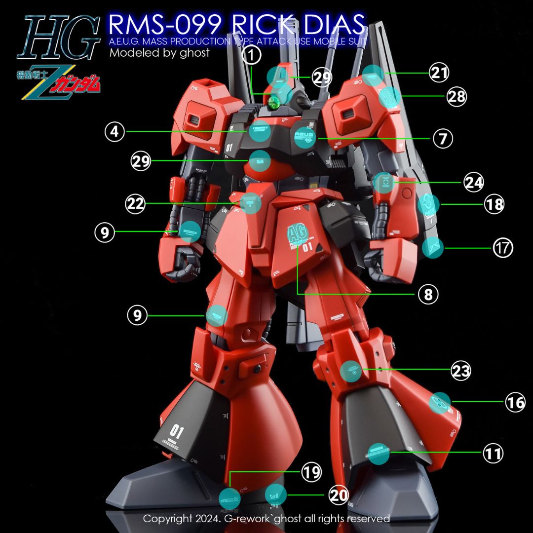 G-Rework Decal - [HG] RMS-099 RICK DIAS