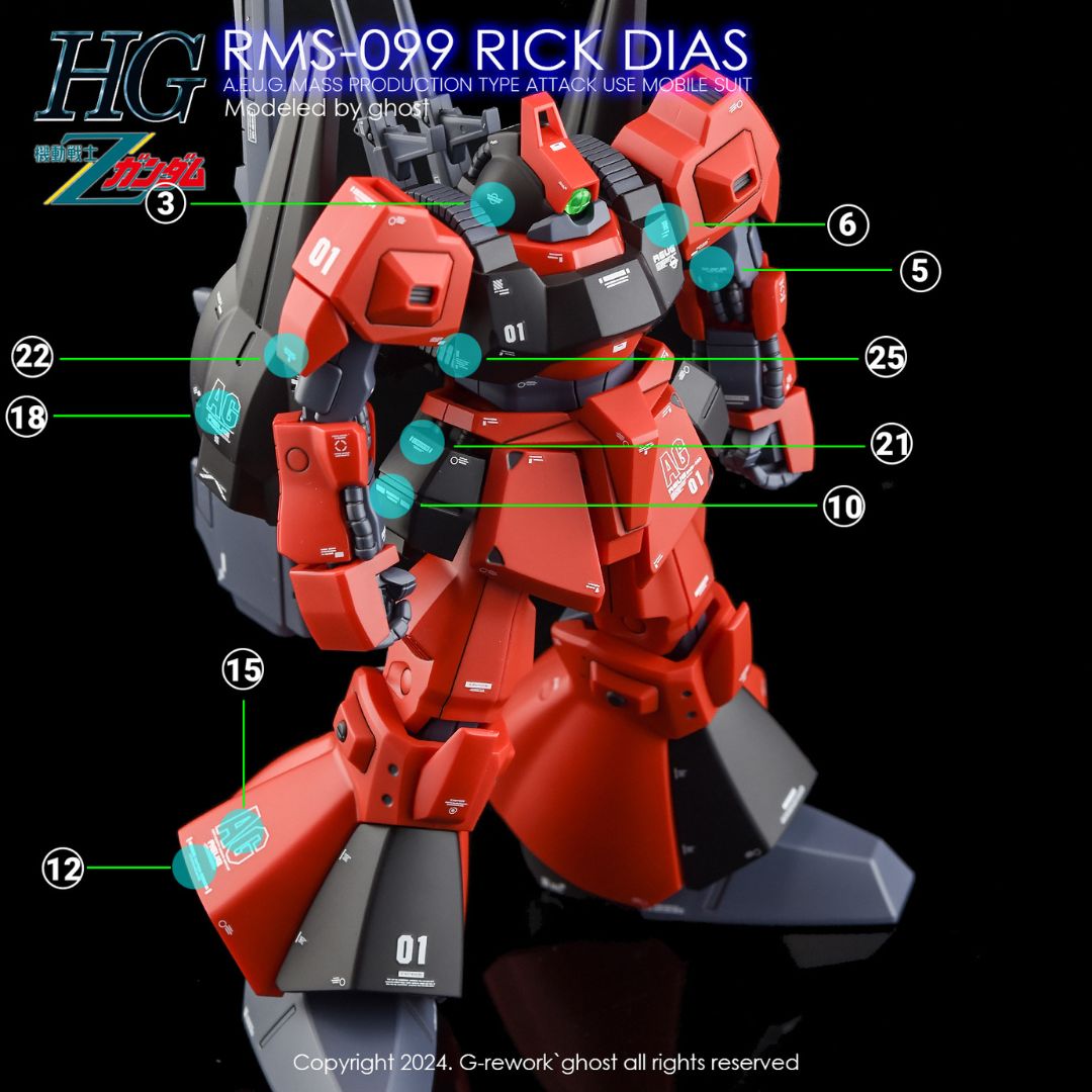 G-Rework Decal - [HG] RMS-099 RICK DIAS