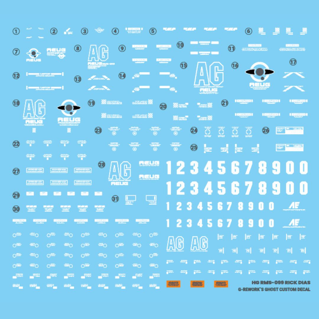 G-Rework Decal - [HG] RMS-099 RICK DIAS