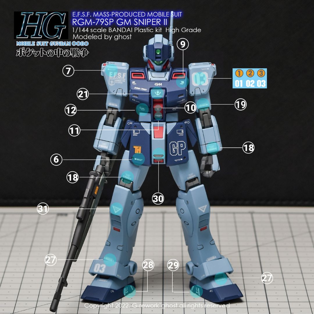 G-Rework Decal - [HG] RGM-79SP GM SNIPPER 2