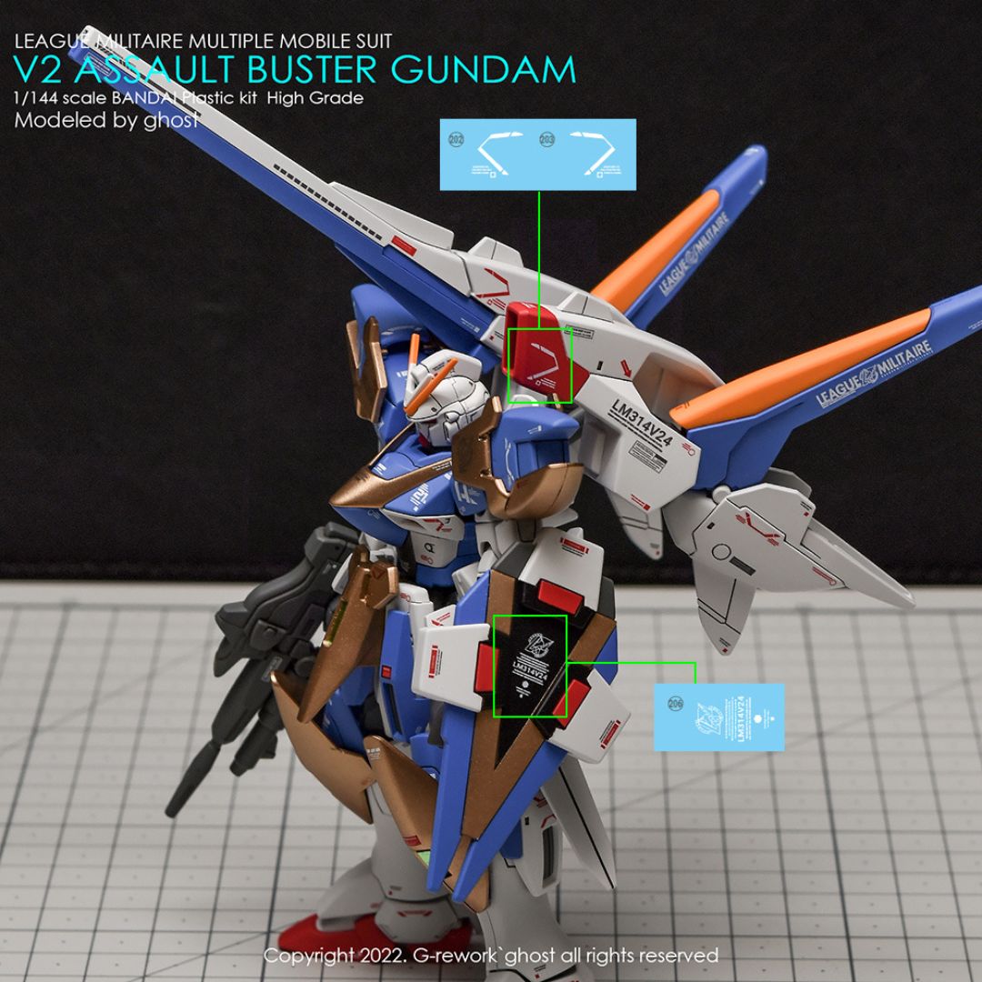 G-Rework Decal - [HG] V2 ASSAULT BUSTER GUNDAM