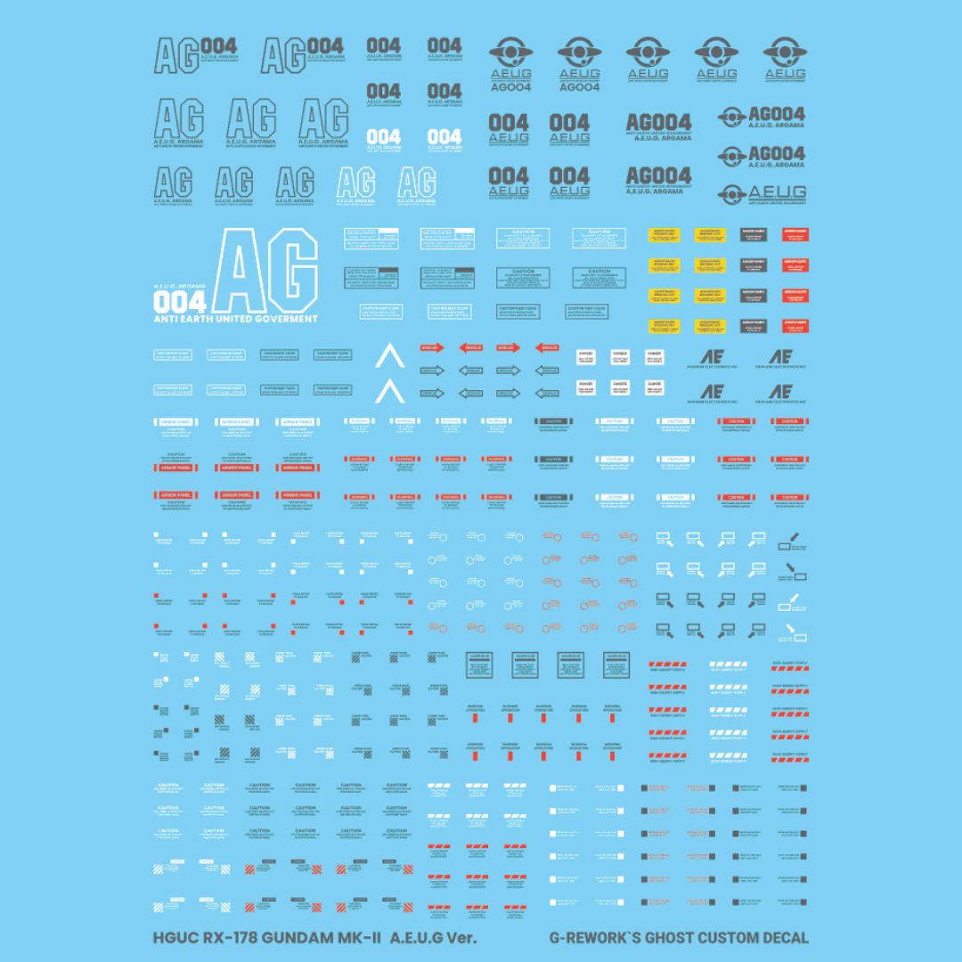 G-Rework Decal - [HG] RX-178 GUNDAM MK-II (AEUG)