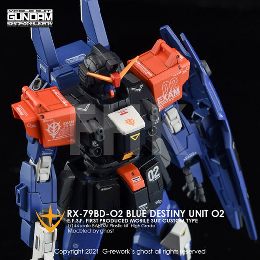 G-Rework Decal - [HG] RX-79 BD-02 [BLUE DESTINY UNIT 02]