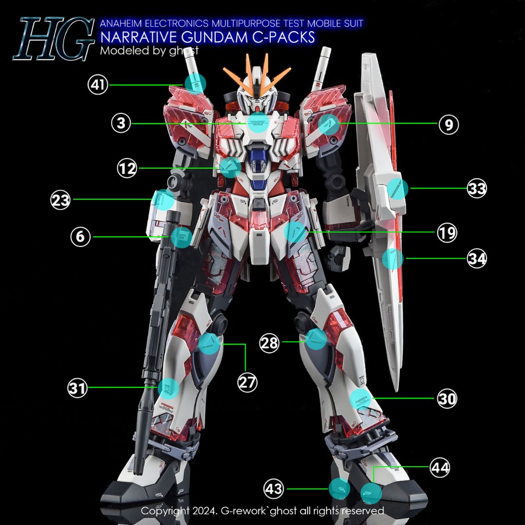 G-Rework Decal - [HG] RX-9/C NARRATIVE GUNDAM C-PACK