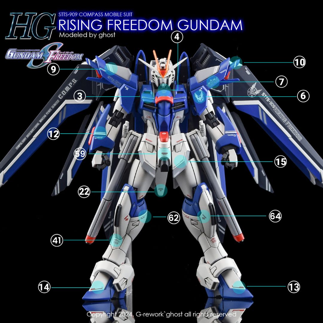 G-Rework Decal - [HG] SEED RISING FREEDOM GUNDAM
