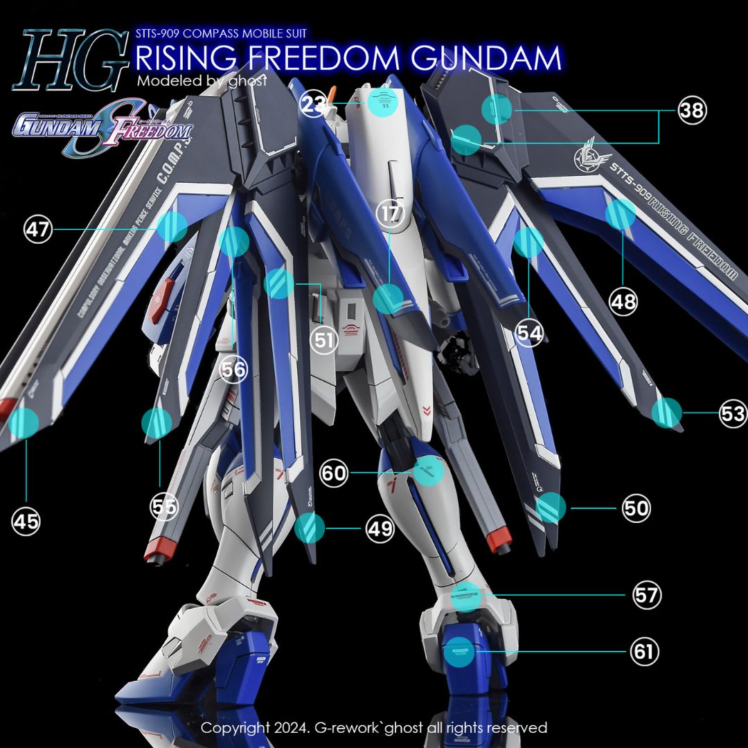 G-Rework Decal - [HG] SEED RISING FREEDOM GUNDAM