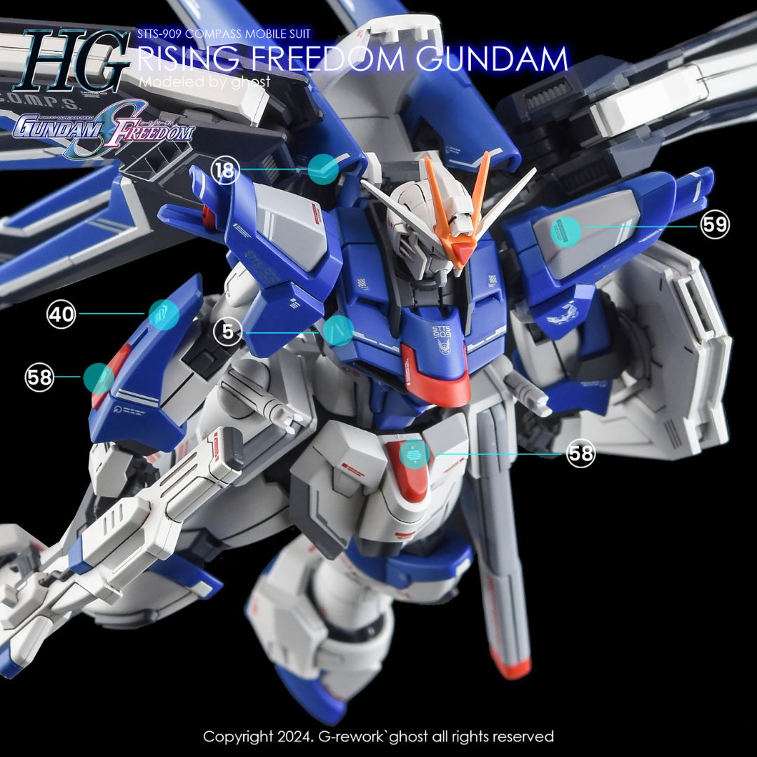 G-Rework Decal - [HG] SEED RISING FREEDOM GUNDAM