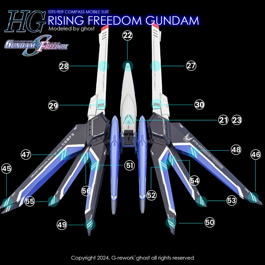 G-Rework Decal - [HG] SEED RISING FREEDOM GUNDAM