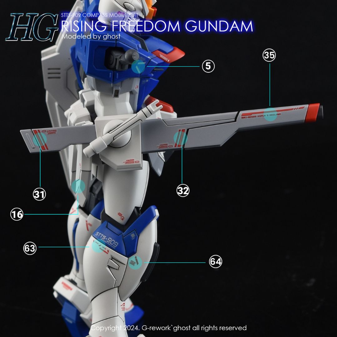 G-Rework Decal - [HG] SEED RISING FREEDOM GUNDAM