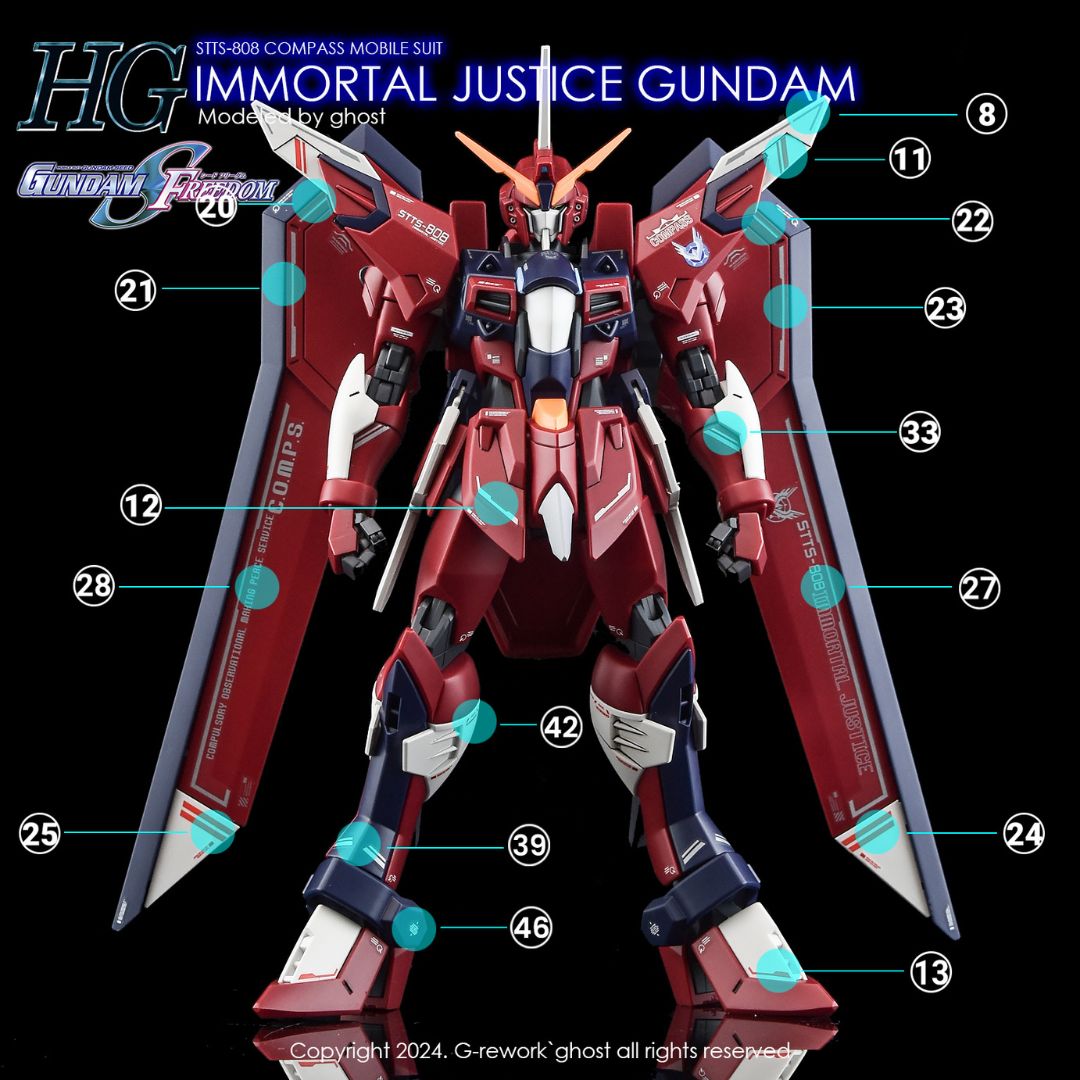G-Rework Decal - [HG] SEED IMMORTAL JUSTICE GUNDAM