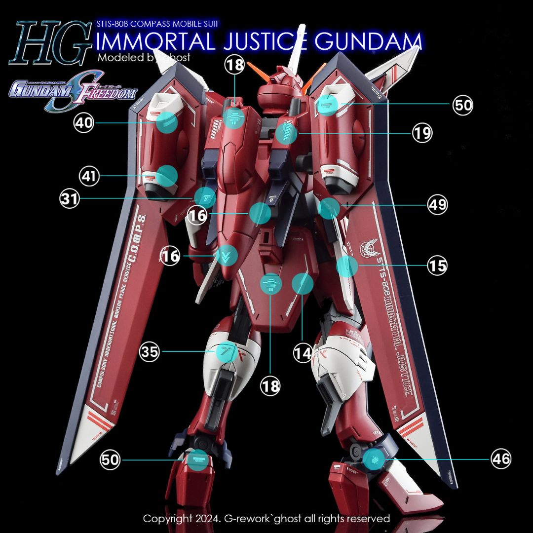 G-Rework Decal - [HG] SEED IMMORTAL JUSTICE GUNDAM