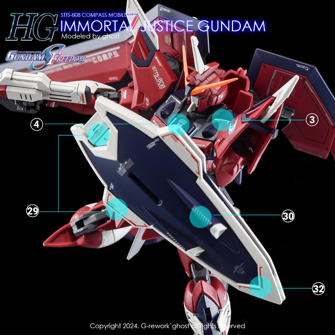 G-Rework Decal - [HG] SEED IMMORTAL JUSTICE GUNDAM