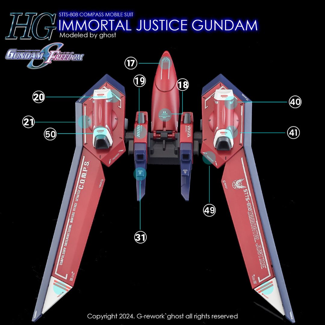 G-Rework Decal - [HG] SEED IMMORTAL JUSTICE GUNDAM