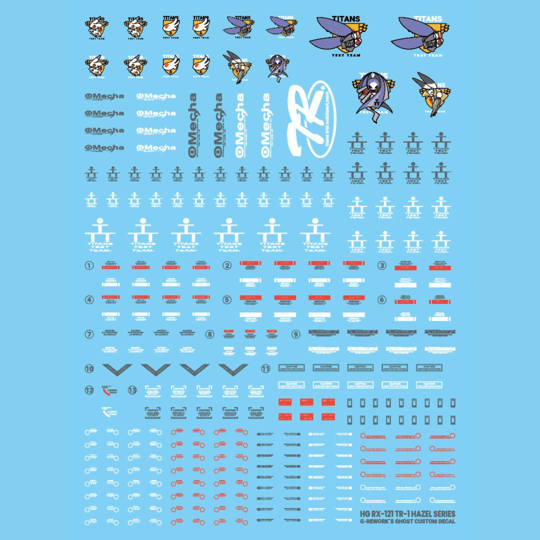 G-Rework Decal - [HG] AOZ HAZEL TR-1 CUSTOM