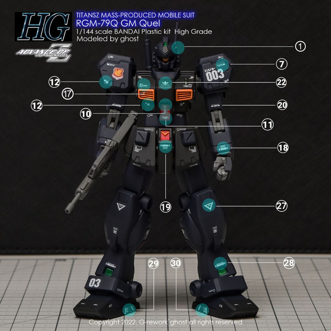 G-Rework Decal - [HG] RGM-79Q GM QUEL